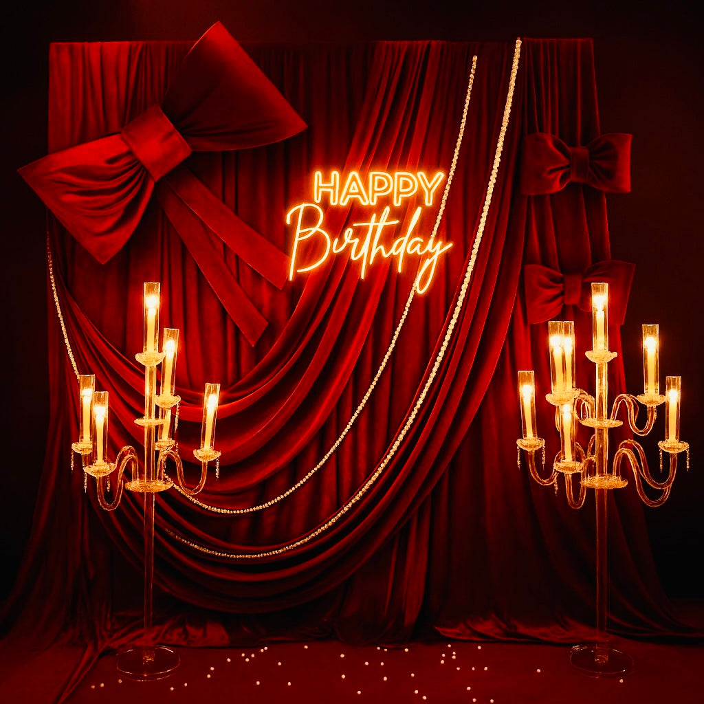 Royal Scarlet luxe bow decor