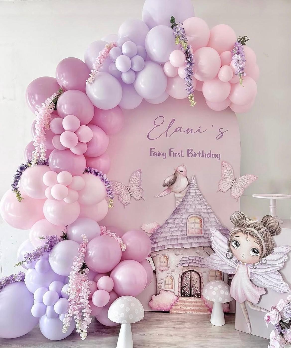 Fairy Theme First Birthday Balloon Decoration